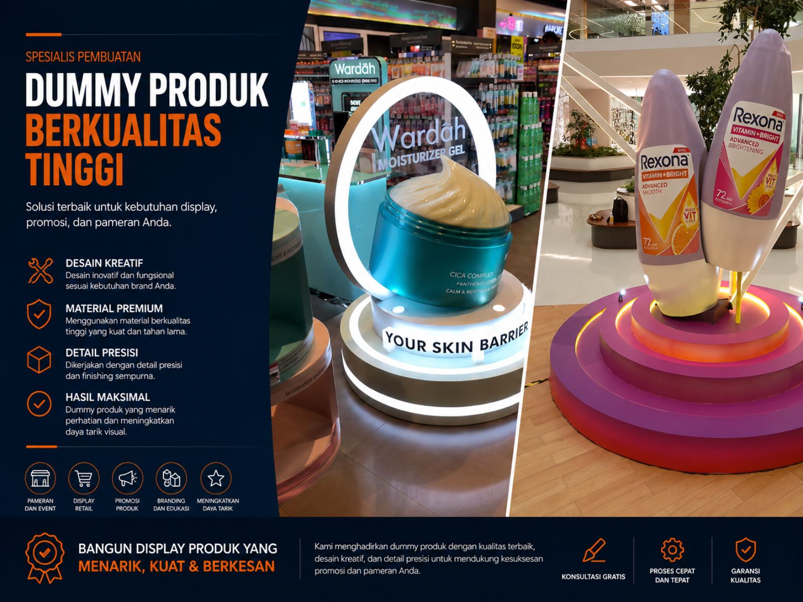 jasa pembuatan dummy produk pameran jakarta