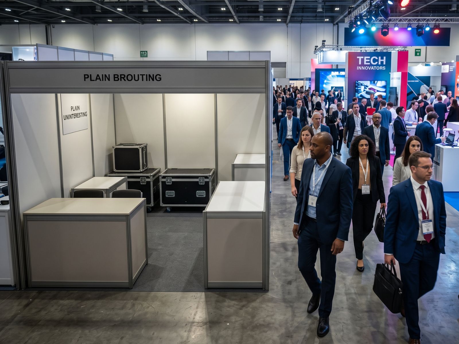 kesalahan desain booth pameran