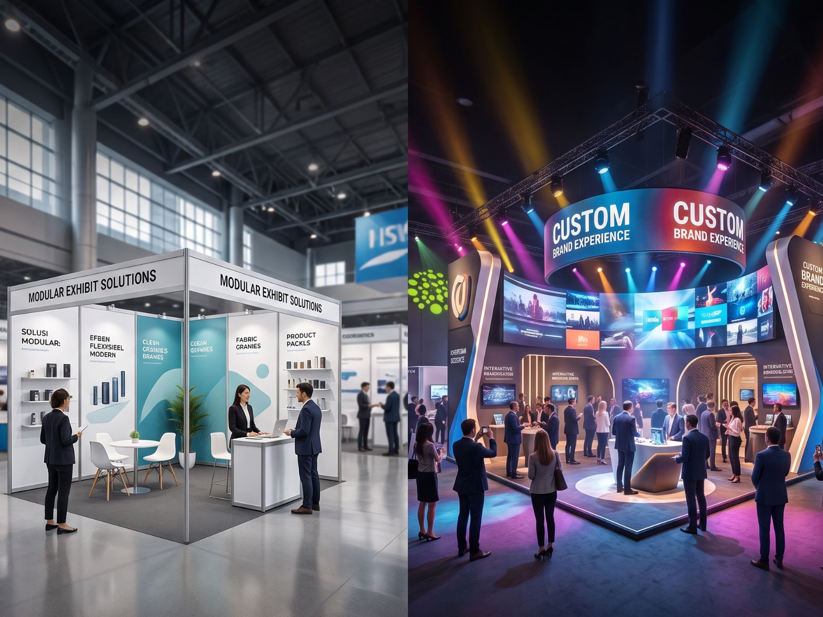 booth modular vs booth custom